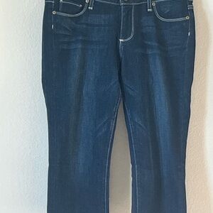 PAIGE Abbot Kinney Crop Blue Jeans Size 28